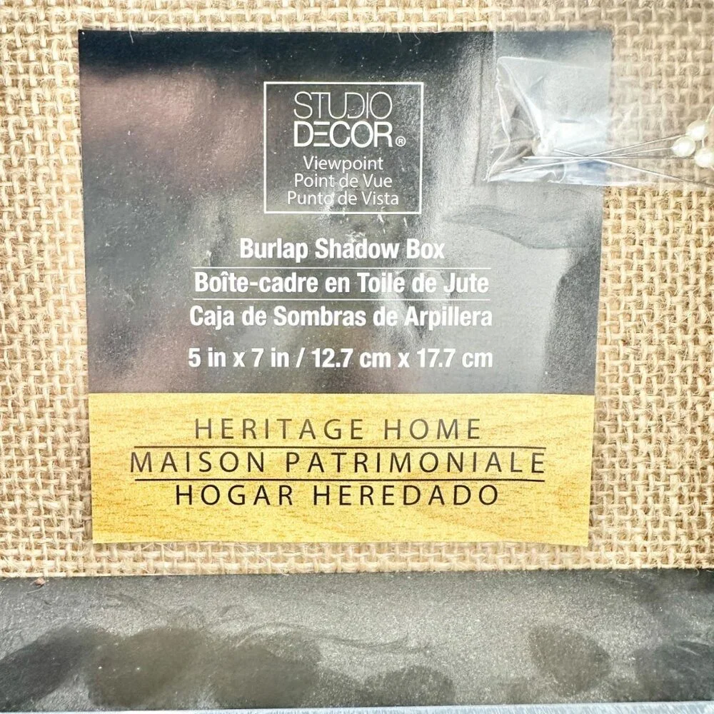 Set Of 2 Studio Decor Burlap Shadow Boxes 5